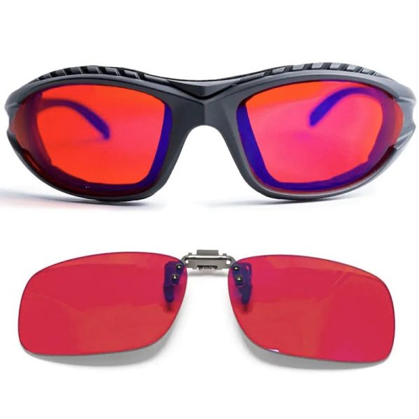gafas rojas luz azul